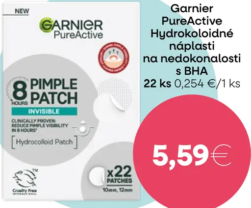 Garnier PureActive Hydroľoídne náplasti na nedokonalosti s BHA