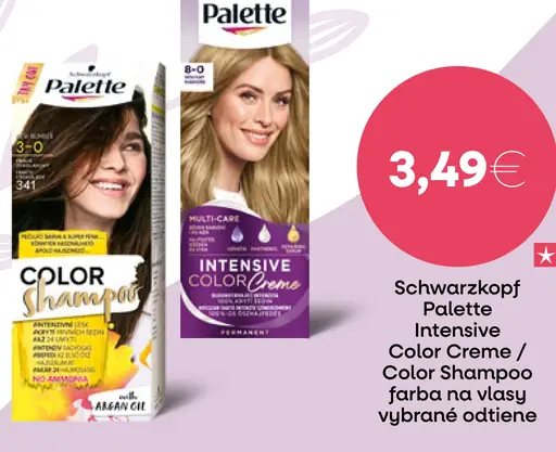 Schwarzkopf Palette Intensive Color Creme / Color Shampoo farba na vlasy