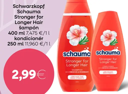 Schwarzkopf Schauma Stronger for Longer Hair šampón alebo kondicionér