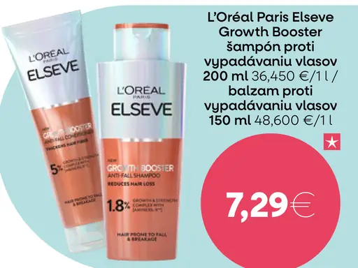 L'Oréal Paris Elseve Growth Booster šampón proti vypadávaniu vlasov