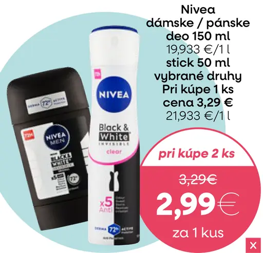 Nivea dámske / pánske deo