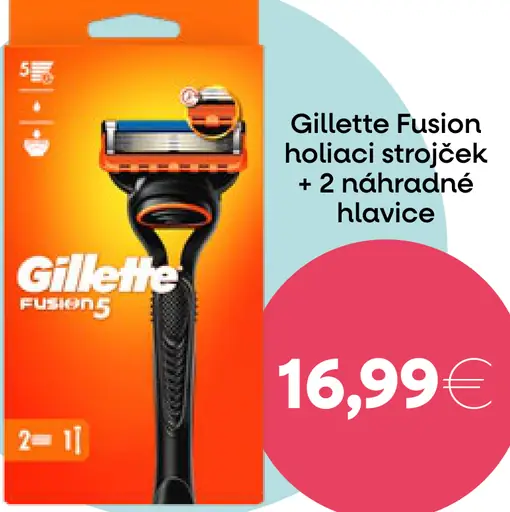 Gillette Fusion holiaci strojček + náhradné hlavice