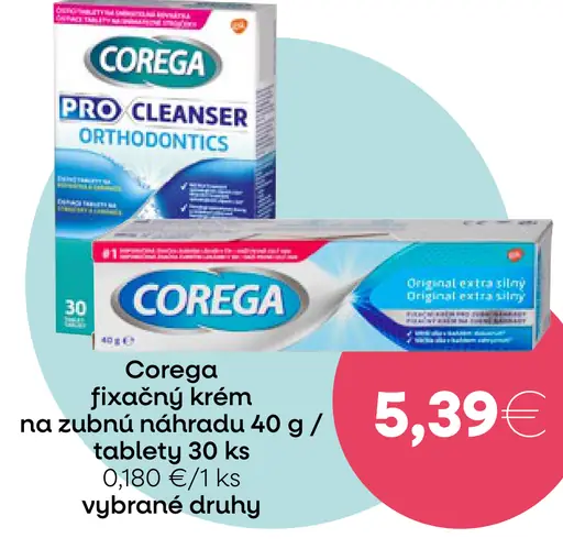 Corega Fixačný krém na zubné náhrady bez príchuti extra silný