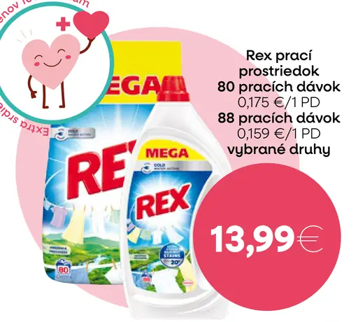 Rex prací prostriedok