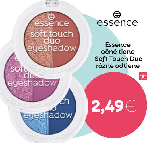 Essence očné tiene Soft Touch Duo