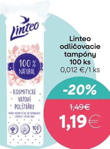 Linteo odličovacie tampóny