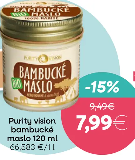 Purity Vision bambucké maslo