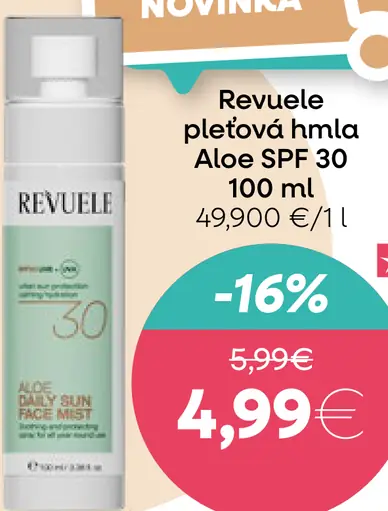Revuele pleťová hmla Aloe SPF 30