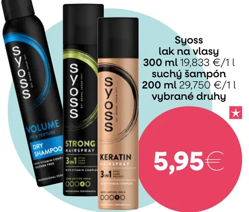 Syoss lak na vlasy a suchý šampón