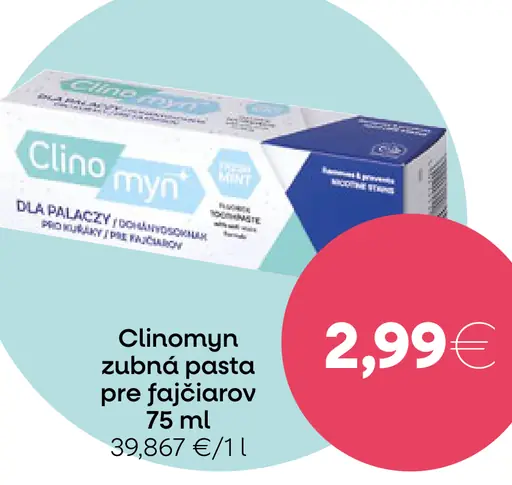 Clinomyn zubná pasta pre fajčiarov