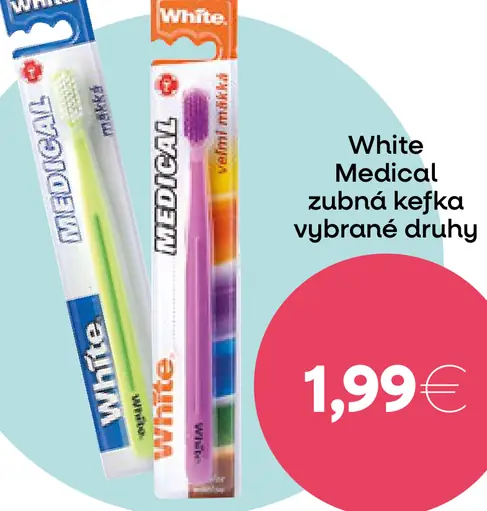 White detská zubná kefka