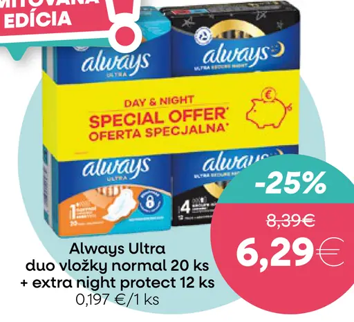Always Ultra duo vložky