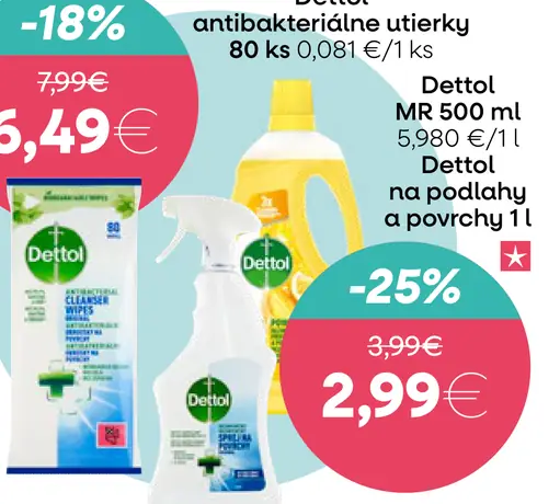 Dettol antibakteriálne obrúsky