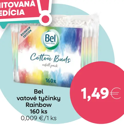 Bel vatové tyčinky Rainbow