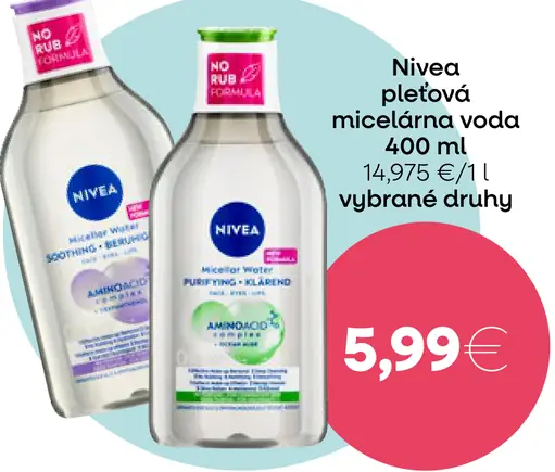 Nivea pleťová micelárna voda
