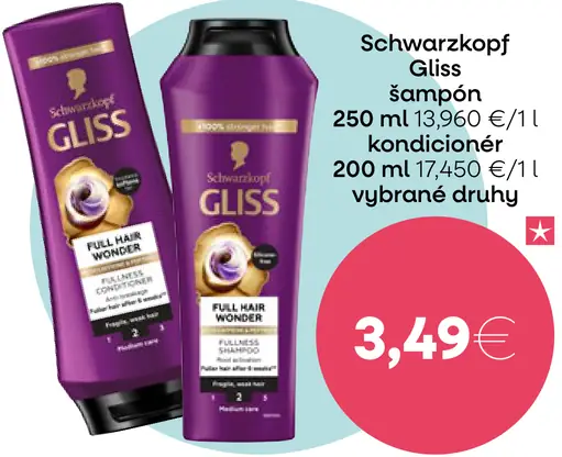 Schwarzkopf Gliss šampón / kondicionér