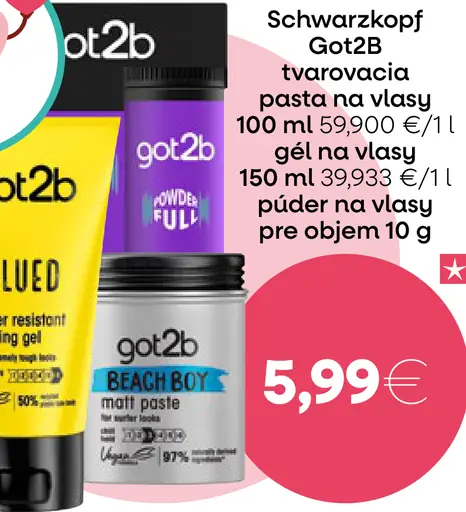 Schwarzkopf Got2B tužidlo stylingová pasta pre objem