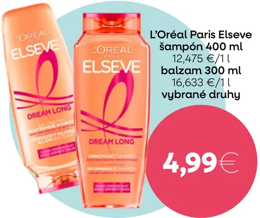 L'Oréal Paris Elseve šampón vybrané druhy