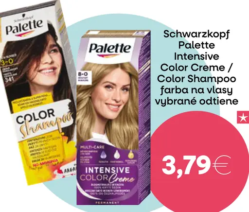 Schwarzkopf Palette Intensive Color Creme / Color Shampoo farba na vlasy