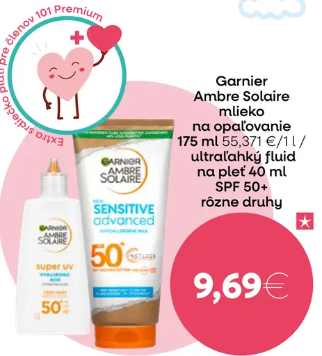 Garnier Ambre Solaire mlieko na opaľovanie SPF 50