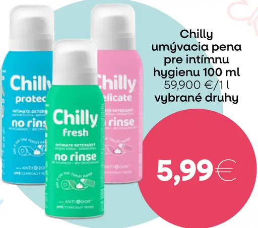 Chilly umývacia pena pre intímnu hygienu