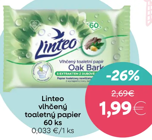 Linteo vlhčený toaletný papier