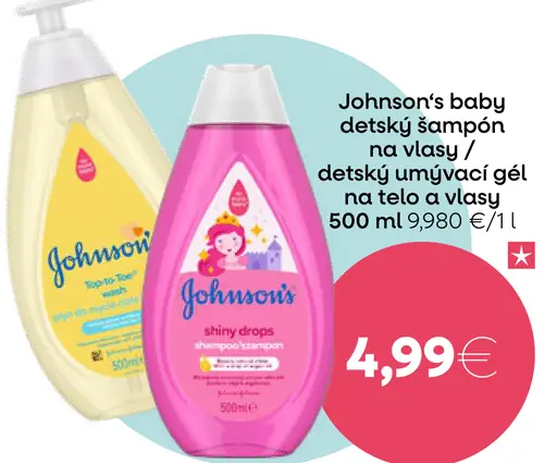 Johnson's baby detský šampón / sprchový gél / detský umývací gél na telo