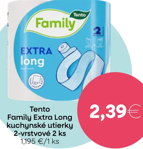 Tento Family Extra Long kuchynské utierky 2-vrstvové