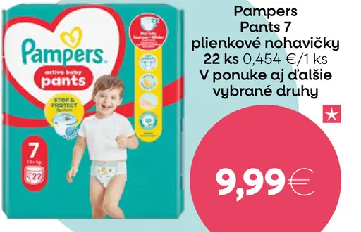 Pampers Pants plienkové nohavičky