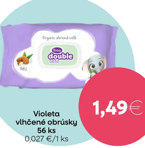 Violeta vlhčené obrúsky