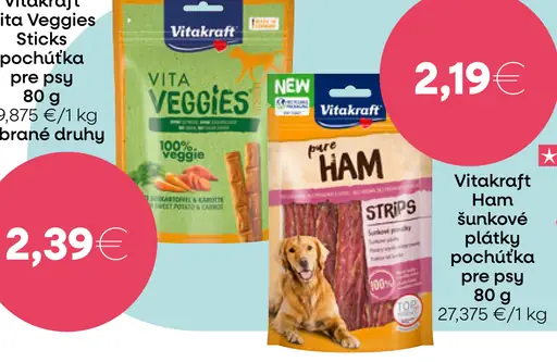 Vitakraft Vita Veggies Sticks pochúťka pre psy