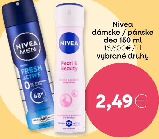 Nivea dámske / pánske deo