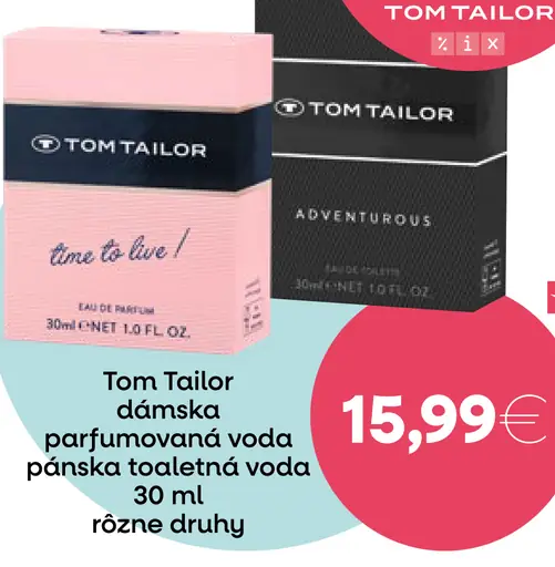 Tom Tailor dámska parfumovaná voda pánska toaletná voda