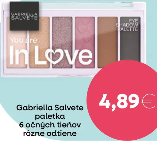 Gabriella Salvete paletka 6 očných tieňov