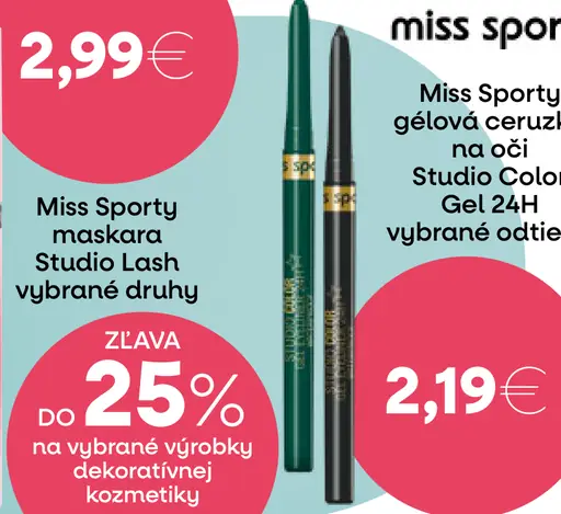 Miss Sporty Studio Color gélová ceruzka na oči