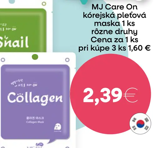MJ Care ON kórejská pleťová maska