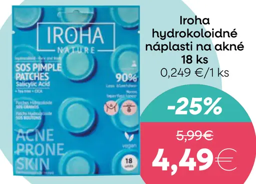 Iroha hydrokoloidné náplasti na akné