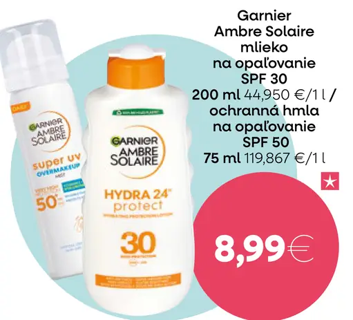 Garnier Ambre Solaire mlieko na opaľovanie SPF 30