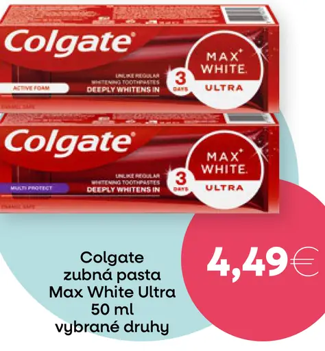 Colgate zubná pasta Max White Ultra