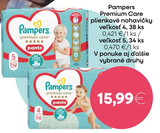 Pampers Premium Care plienkové nohavičky