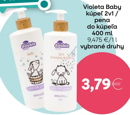 Violeta Baby kúpeľ 2v1 / pena do kúpeľa