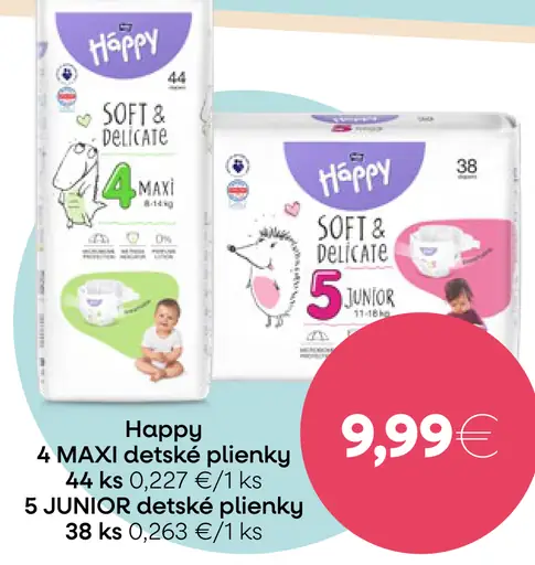 Happy Soft & Delicate detské plienky
