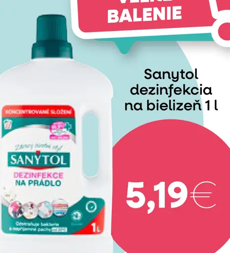 Sanytol dezinfekcia na bielizeň