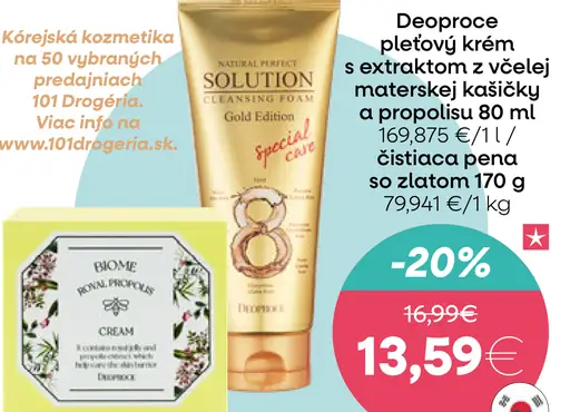 Deoproce pleťový krém s extraktom z kórejskej materskej kašičky a propolisu