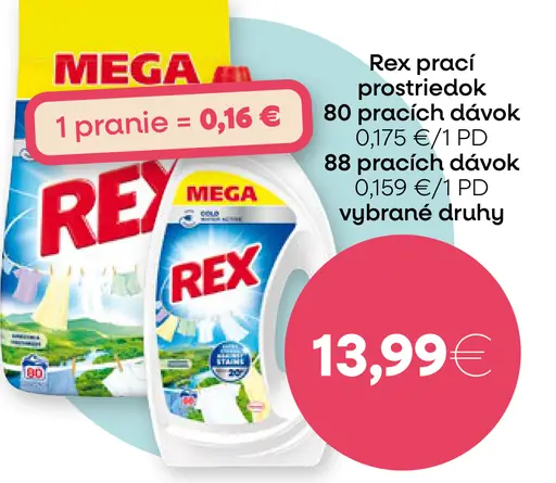Rex prací prostriedok