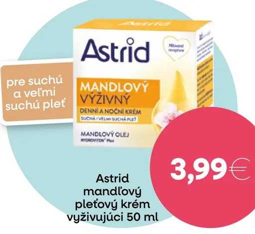 Astrid mandľový pleťový krém vyživujúci