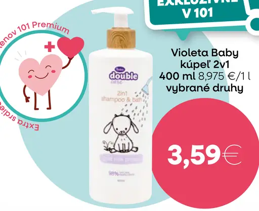 Violeta Baby kúpeľ 2v1 / pena do kúpeľa