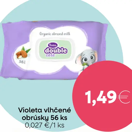 Violeta vlhčené obrúsky