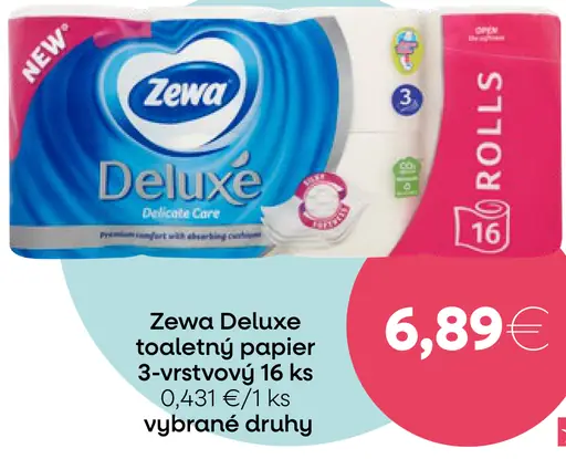 Zewa Deluxe toaletný papier