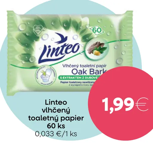 Linteo vlhčený toaletný papier
